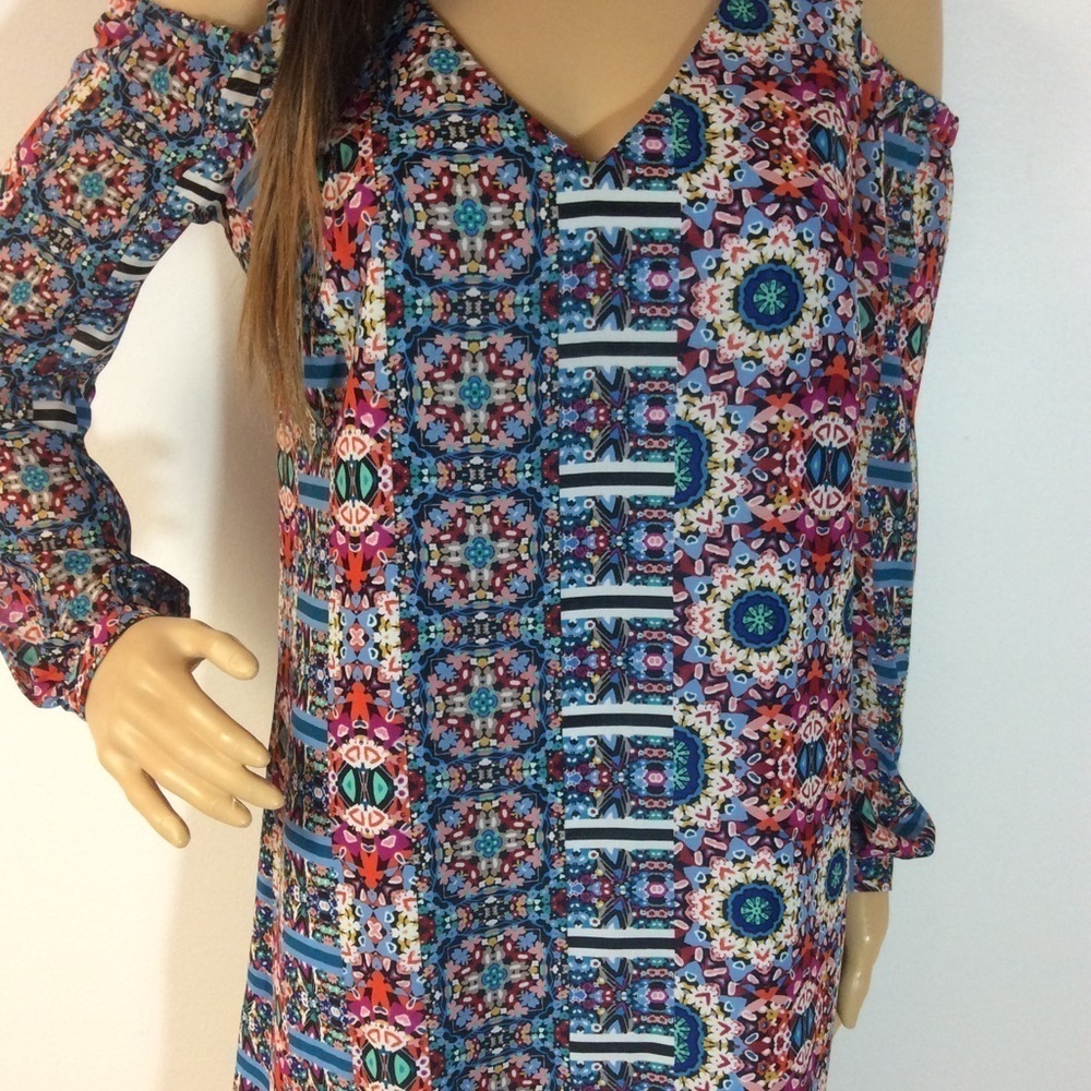 NICOLE BY NICOLE MILLER COLD SHOULDER DRESS - Picture 3 of 7